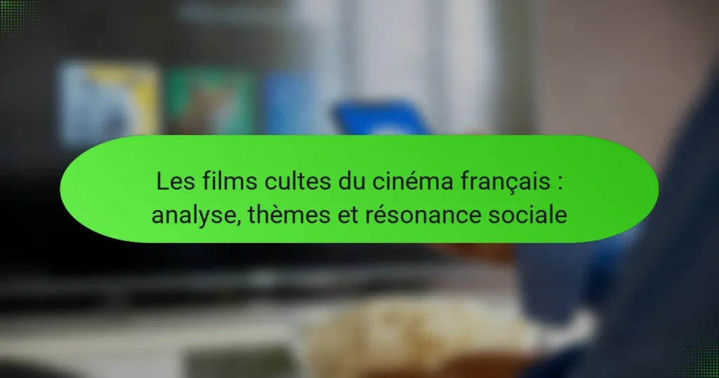 Les films cultes du cinéma français : analyse, thèmes et résonance sociale
